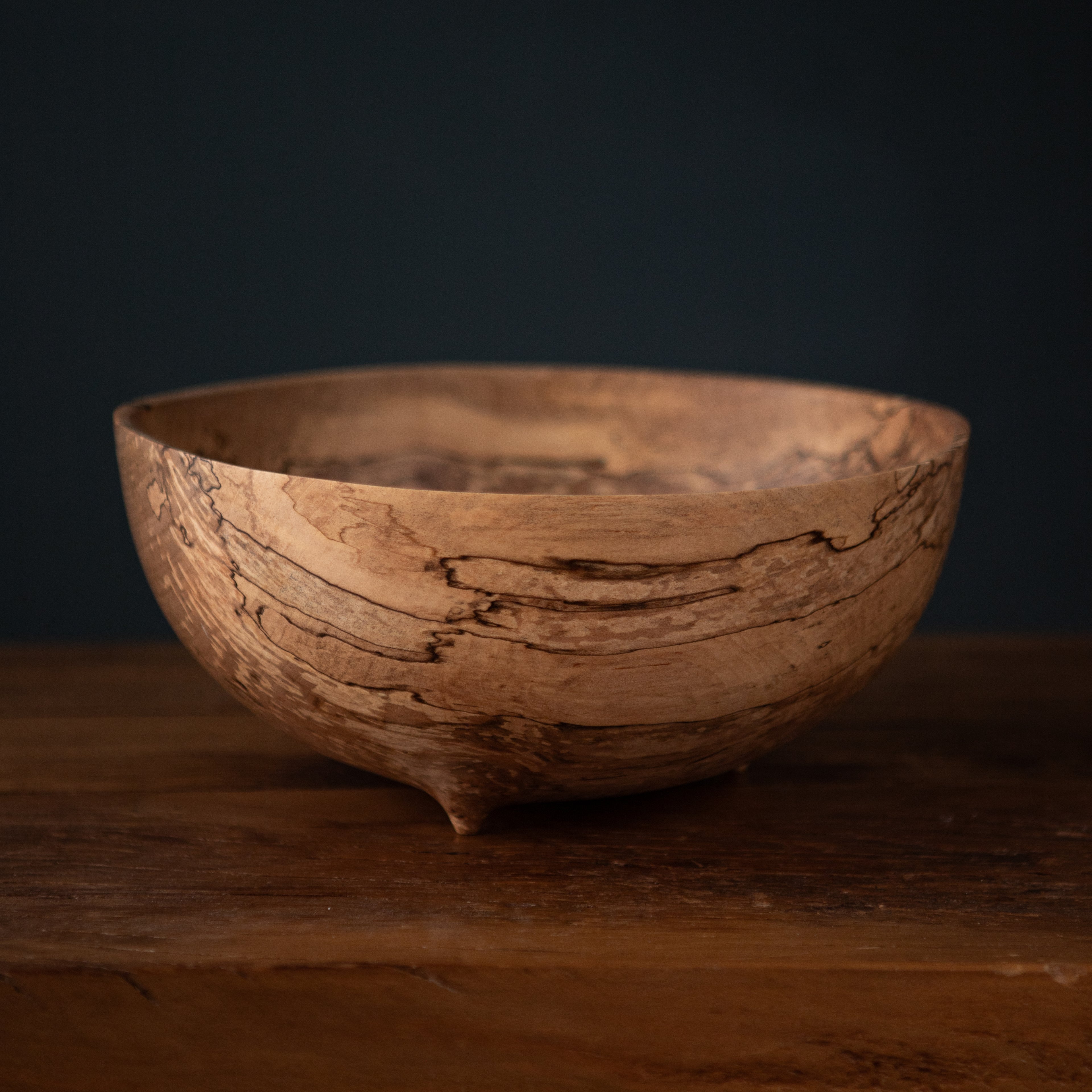 Spalted Burl Maple Bowl (Footed)