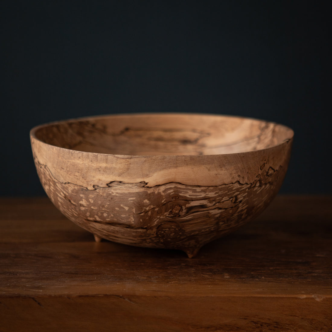Spalted Burl Maple Bowl (Footed)