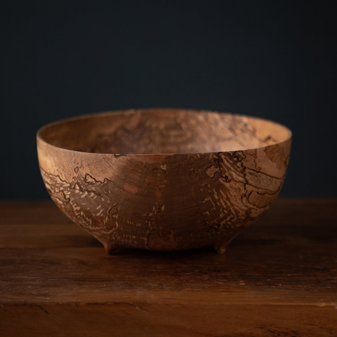 Spalted Burl Maple Bowl (Footed)