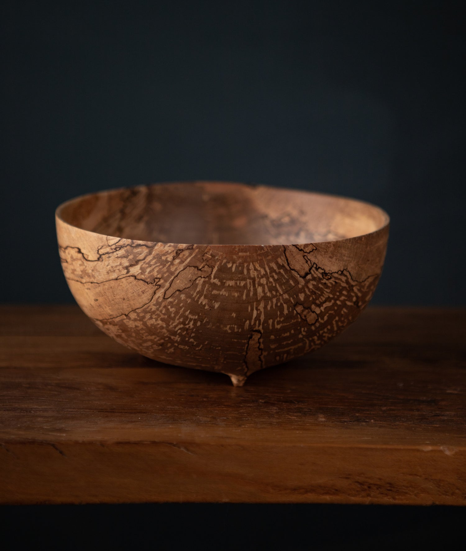 Spalted Burl Maple Bowl (Footed)