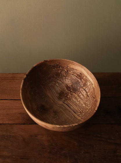 Spalted Burl Maple Bowl (Footed)