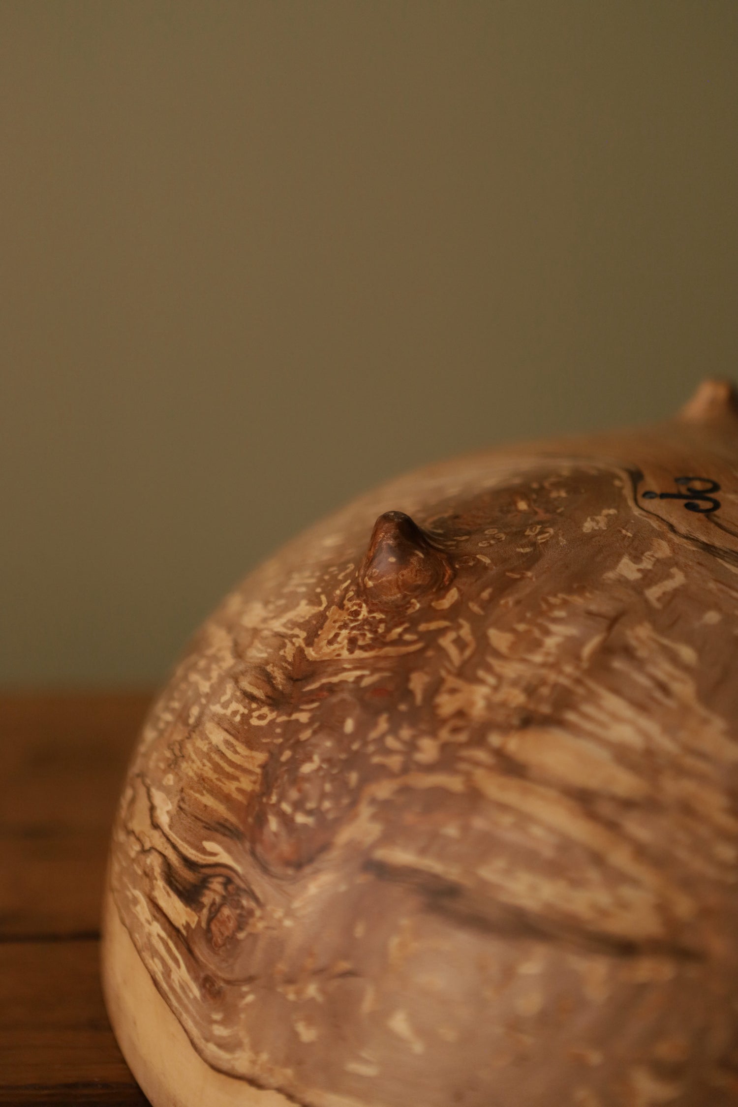 Spalted Burl Maple Bowl (Footed)